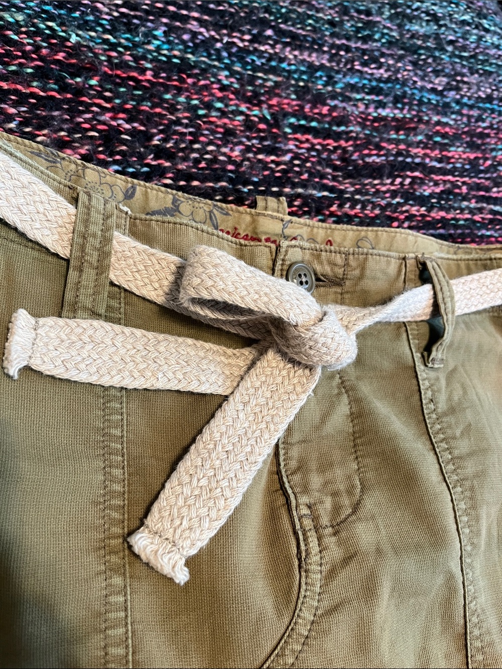 American Eagle Tan Cargo Utility Skirt with Belt - Picture 3 of 4